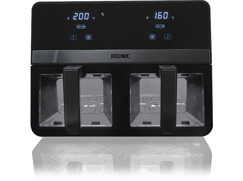 Koenic KAF 924224 B Dubbele Airfryer Zwart/zilver