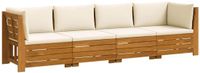 vidaXL - 4-delige Buitenbank Set Massief Acacia Hout Bruin