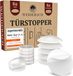 WEIDEBACH® Deurstopper Set – 12 stuks – Wit & Transparant – Zelfklevende Elastische Deurpuffers – Ø20x5 mm & Ø40x8 mm – Voor Wanden, Meubels & Glas