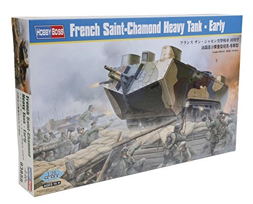 Hobbyboss 1:35 Schaal "Franse Saint-Chamond Heavy Tank Early" Model Kit (Grijs)
