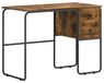Bureau avec espace de rangement Chêne fumé 100 x 50 x 75 cm