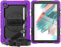 Selected by GSMpunt.nl Samsung Galaxy Tab A8 Hoes met Screenprotector, Handriem en Schouderriem - Paars