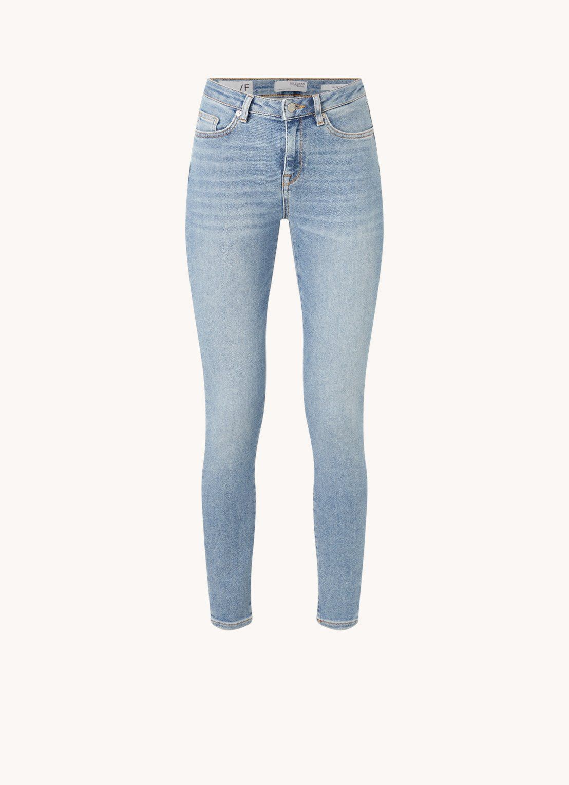 Selected Sophia Mid Waist Skinny Fit Cropped Jeans - 5715093212197