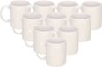 Bellatio Decorations Mok koffie/thee - 10x - wit - keramiek - 300 ml