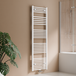 S'Afielina - Radiateur sèche-serviettes à eau chaude Raccordement central - Blanc 160x50 cm 654 watts