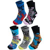 Sesame Street Sokken - Sesamstraat - Sokken (Set van 5) - EU 40-45 - voor Mannen - meerkleurig