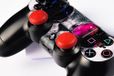 Set G-MOTIONS Set van 4 Joystick-beschermfolies, compatibel met alle console-controllers/G-MOTIONS, personalisering van je joysticks, betere grip en bescherming rondom, G Curve Red