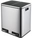 StarTech Afvalbak voor de keuken - Vuilnisbak met dubbele compartimenten - RVS - Zachte sluiting - Vingerafdrukbestendig - 2x 15 liter, 30 liter - Zilver