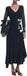 Desigual Printed Long Sleeve V-Neck Dress Wo - Black Dresses