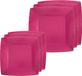 Santex Feest/verjaardag bordjes set - 40x stuks - fuchsia roze - 18 cm en 23 cm