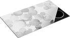 Chefcare Inductie Beschermer Abstracte Kunst - Zeepbellen - Zwart Wit - 89,6x51,6 cm