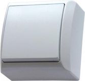 Ospel Bis Single Switch Opbouw Wisselschakelaar - IP20 - Wit