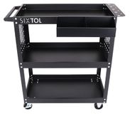 SIXTOL Mechanische trolley Roger | werkplaatswagen | 3 planken | gereedschapswagen