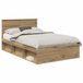 vidaXL Bedframe Artisanaal eiken Massief grenenhout 120 x 190 cm