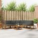 vidaXL 7-delige Buitenbank Set Massief Acacia Hout en Polyester
