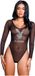 Playboy Lingerie - Sparkling Bunny Teddy - Zwart - XL