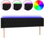 VidaXL Hoofdbord led 203x16x78/88 cm stof zwart