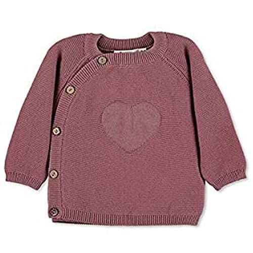 Sterntaler GOTS Gebreide Jas Meisjes Hartvormig Babyjack Roze 80 cm