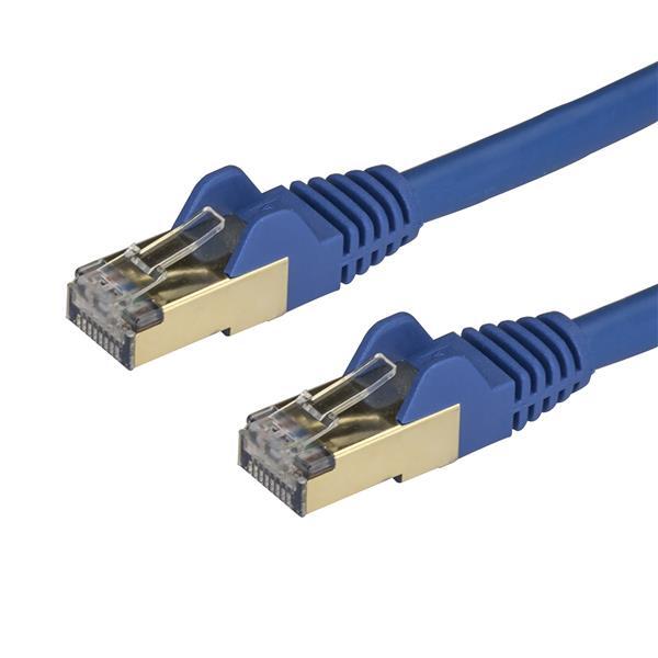 StarTech.com 0,5m blauw Cat6a Ethernet netwerkkabel shielded (STP) Cat6a patchkabel Cat 6a