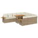 vidaXL Ensemble de jardin 11 pièces avec coussins poly rotin acacia beige