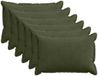 vidaXL Kussensloop 6 st houten groen 50 x 70 cm corduroy