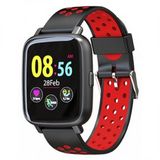 Billow XS35BR Zwart, Rood sport horloge