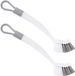 Brosse de nettoyage de cuisine sans marque - Lot de 2 brosses pour joints de carrelage avec poils rigides, outil intégré pour enlever les taches pour casseroles, poêles, nettoyage de comptoir