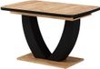 Vicco Eettafel Fenaro, Zwart/Eiken, 120-160 x 80 cm Uitschuifbaar