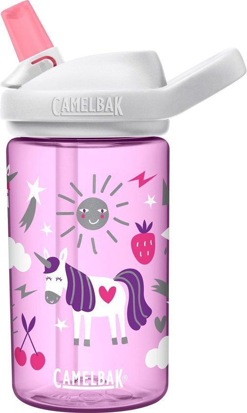 CamelBak Eddy+ Kids Drinkfles - 400 ml - Unicorn Party - Lila