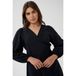 Kaffe Curve robe portefeuille longue en viscose Taille Plus - bleu marine