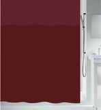 Spirella Douchegordijn Polyester – Anti-Schimmel Douchegordijn – Waterdicht Douchegordijn voor de Badkamer – Rood