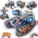 Briques de construction jouets - 5-en-1 - Tank RC télécommandé - Noir