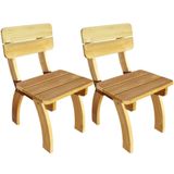 VidaXL Tuinstoel Terras Grenenhout 2 stuks