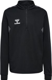 Hummel Hmlauthentic Half Zip Sweat Kids 219974 Kinderen Zwart Katoen Maat 116