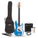 Gear4music LA Basgitaar + 15 W Versterkerpakket, Blauw
