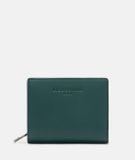 Liebeskind Berlin Thea Wallet M Botanical, Dames, Leer, 6 pasjes, 5 vakken, Drukknopen, Petrol, RFID, 11x9x3 cm