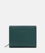 Liebeskind Berlin Thea Wallet M Botanical, Dames, Leer, 6 pasjes, 5 vakken, Drukknopen, Petrol, RFID, 11x9x3 cm