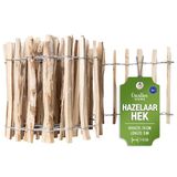 Creative Deco Creative Home houten schutting 35cm hoog en 5m lang | hazelnoot schutting | rolschutting | lamelafstand 7-9 cm | schutting tuin Ideaal als gazonrand bloemperk rand gemaakt van hazelnoot