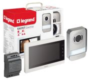 LEGRAND, EASYKIT Essential 367915 Video-deurintercomset met 2-draads aansluiting, 7 inch kleurenmonitor en groothoekcamera, 1/2-gezinswoning, uitbreidbaar, serieinbouwvoeding, IP54-IK07, wit