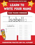 Isabella's Name Tracing Workbook