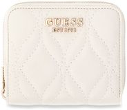 GUESS Maxine SLG Zip Around Wallet Cream White