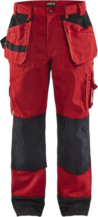Blåkläder Werkbroek 1503-1860 - Rood/Zwart - Maat 60