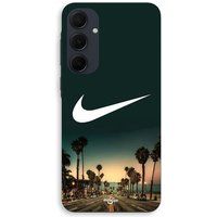 Nike Coque Pour Samsung galaxy A35 logo arrière-plan Palmiers de Californie la nuit Maniacase