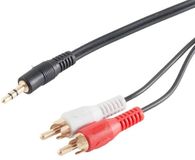 1aTTack.de 1,5m 3,5mm jack naar 2 tulpstekkers stereo audiokabel