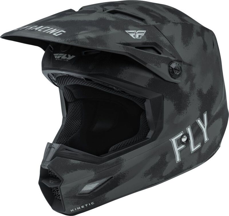 Fly Racing Kinetic S.E. Tactic Helm Kinderen - zwart/grijs