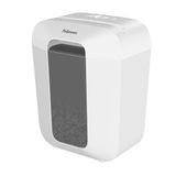 Fellowes FS-9C Papiervernietiger, kruissnede, 9 vellen, P4, prullenbak 17 l, veiligheidsblok, 31 vellen/min, hoge veiligheid voor thuis en op kantoor, stil, wit