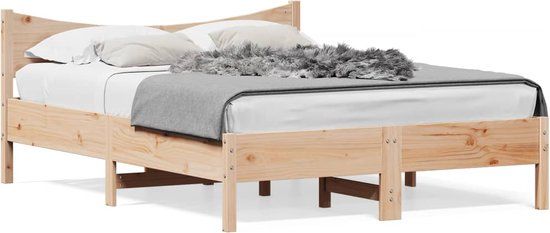 vidaXL Bedframe Massief Grenenhout 135x190 cm