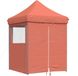 vidaXL Partytent, inklapbaar, pop-up model, met 4 zijpanelen, terracotta kleur