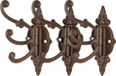 Best for Boots Wandplaat - 4x - met 3 haken - 23 cm - gietijzer - wand kapstok