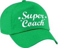 Bellatio Decorations Super coach cadeau petje baseballcap groen voor volwassenen sport outfit